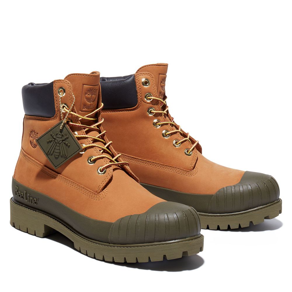 Timberland 6-Inch Μποτακια Ανδρικα Καφε - Bee Line X Waterproof Rubber Toe - Greece 2503487-NQ